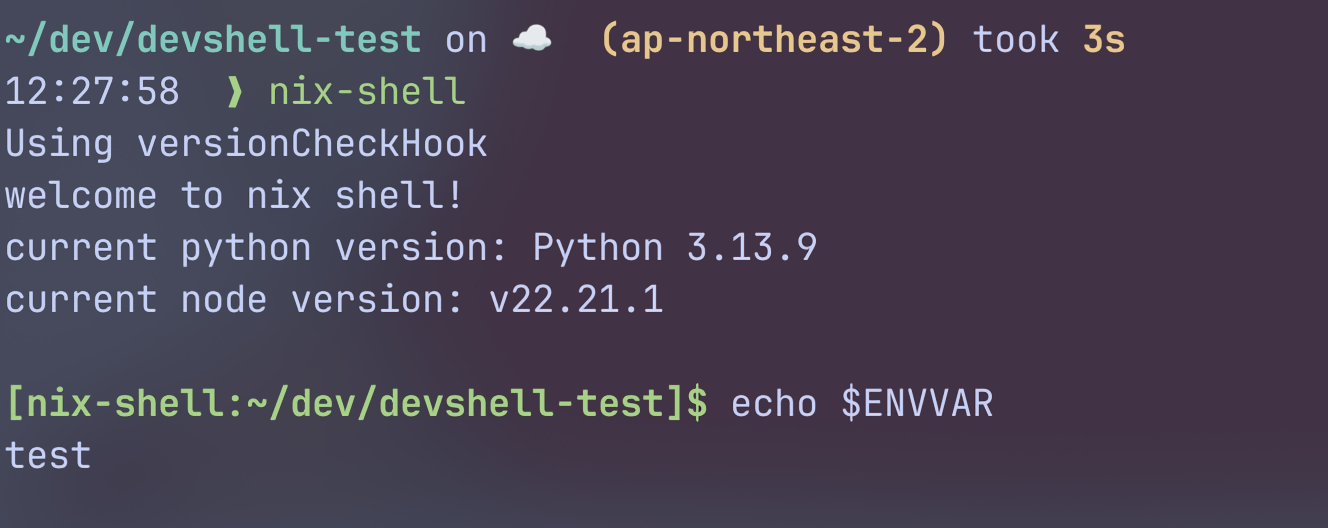 Nix shell from shell.nix