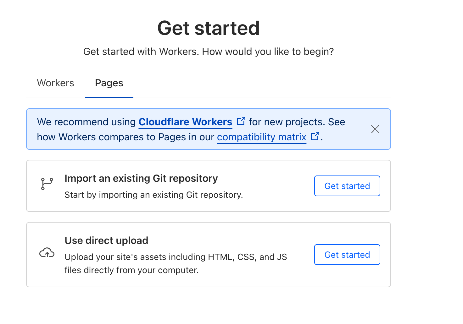 Cloudflare Dashboard에서 Pages 시작하기